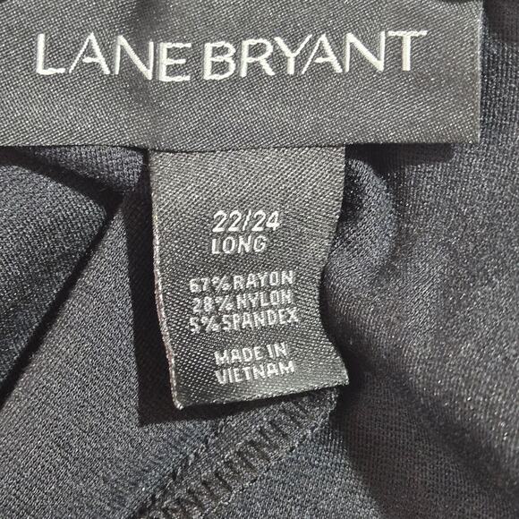 Lane Bryant Ponte Trouser Black Stretch Size 22/24 TALL Wide Leg 33" Inseam NWT - Picture 6 of 8